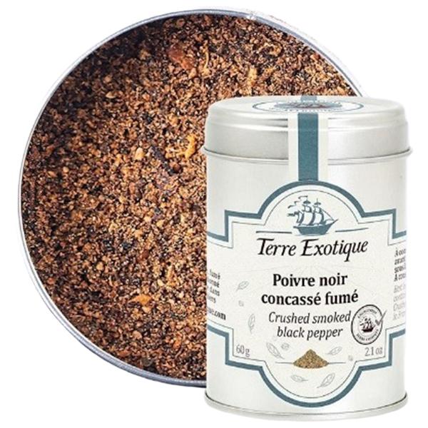 Poivre noir concassé fumé