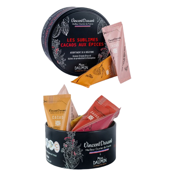 Box of 6 Assortiment :  The sublimes Chocolates with spices